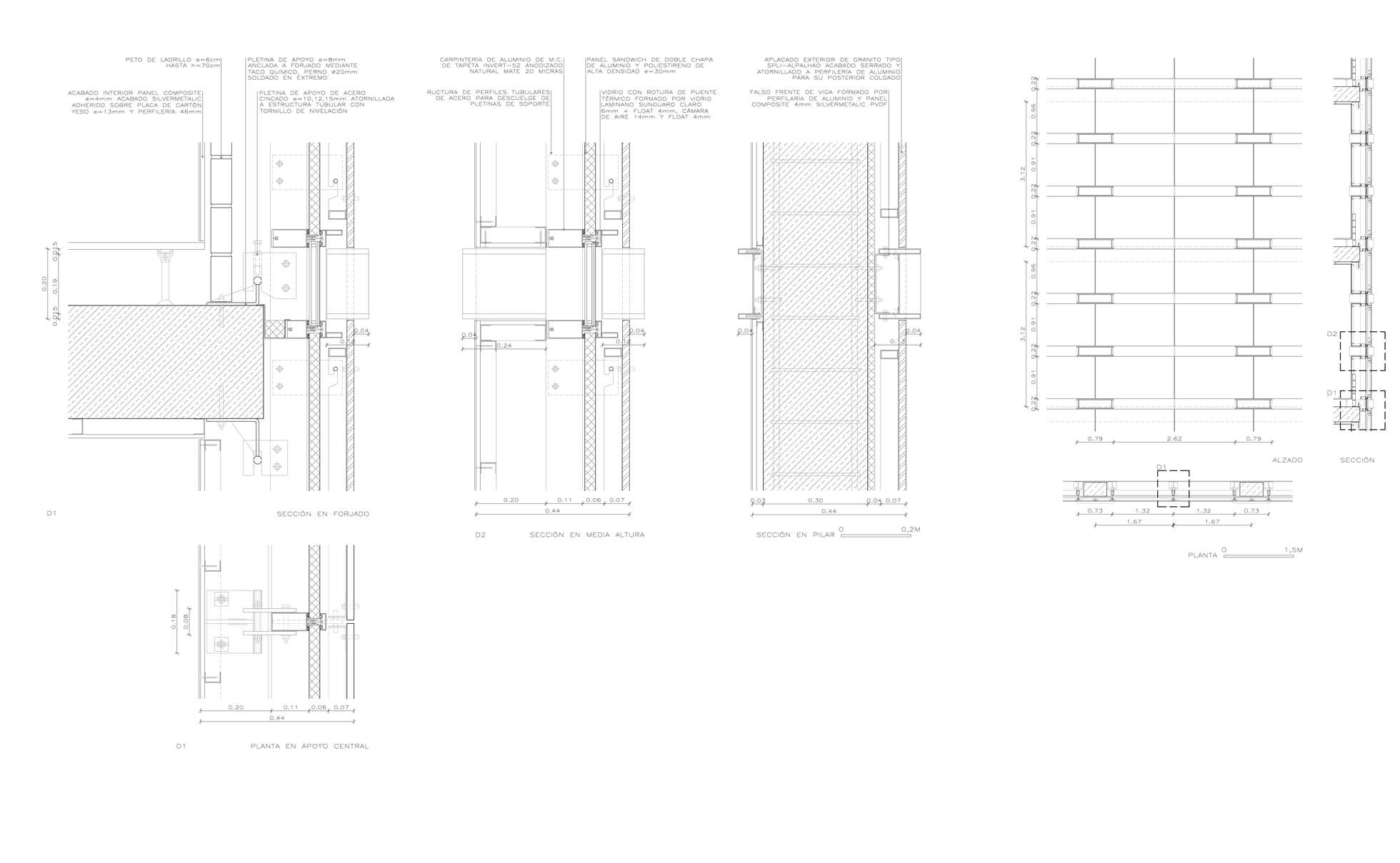 Façana de granit i alumini E/O