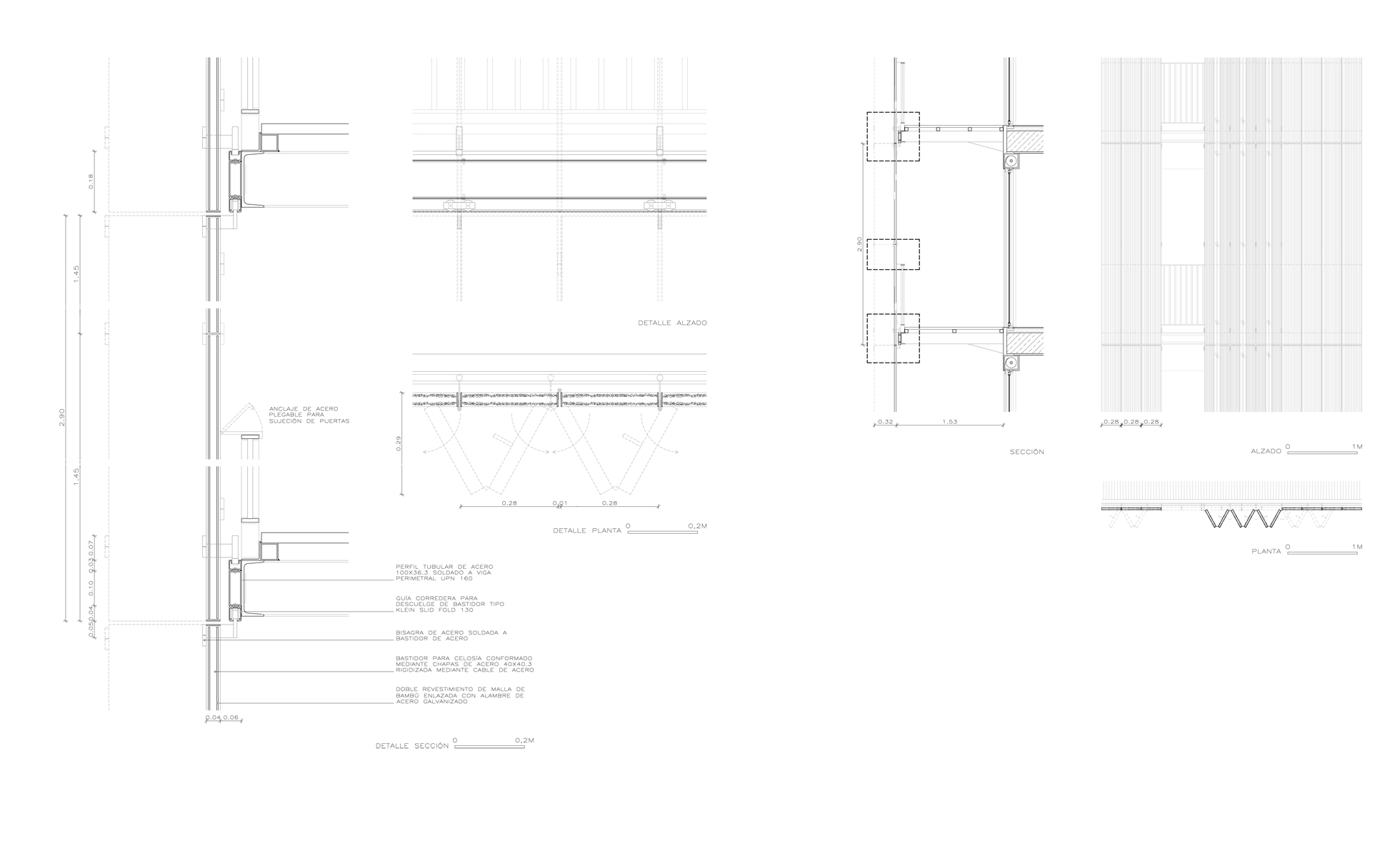 Tancament de bambú plegable