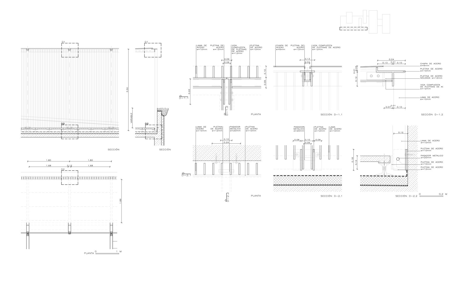 Protecció solar de lamel·les d'acer