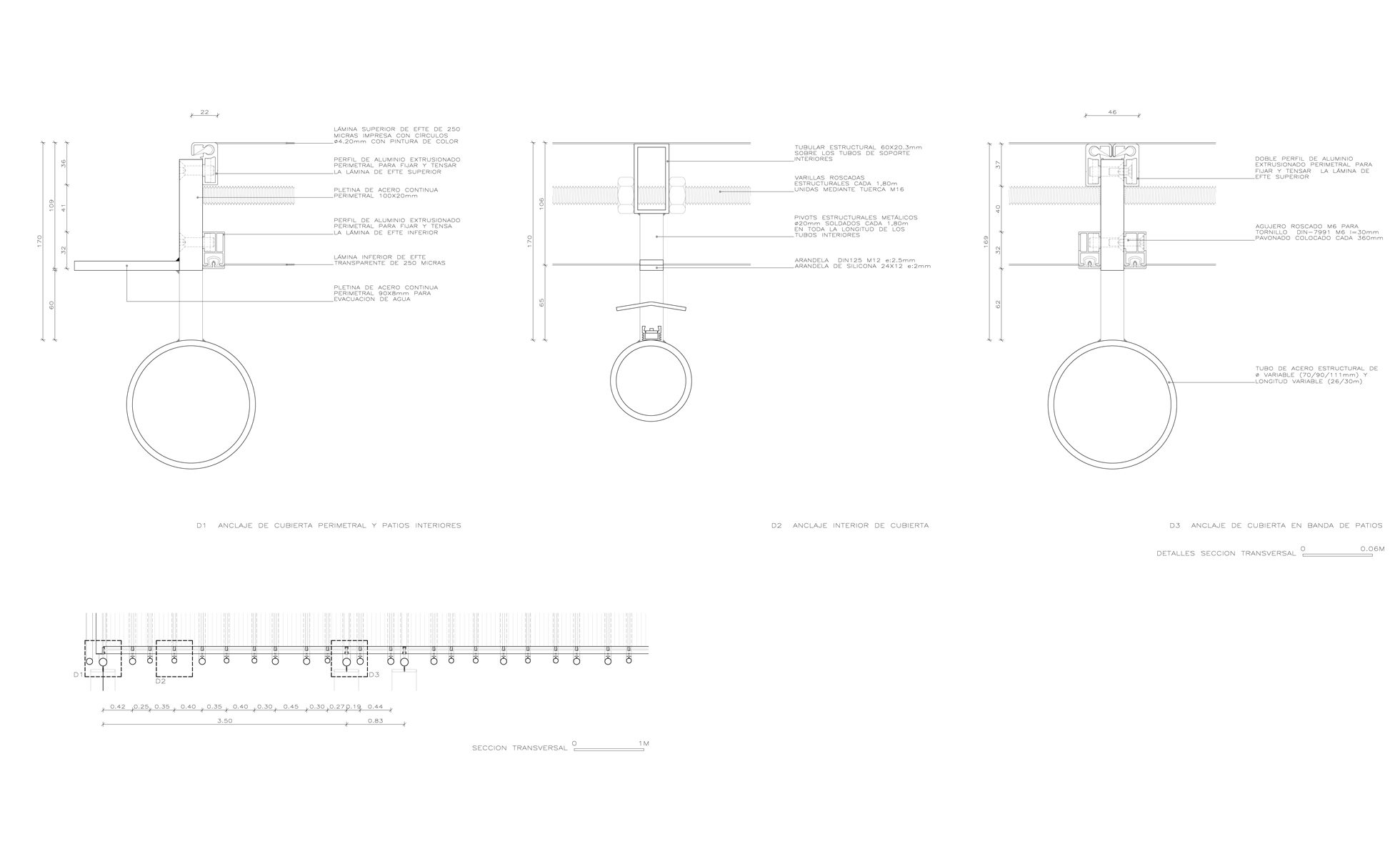 Coberta polímera semitransparent 