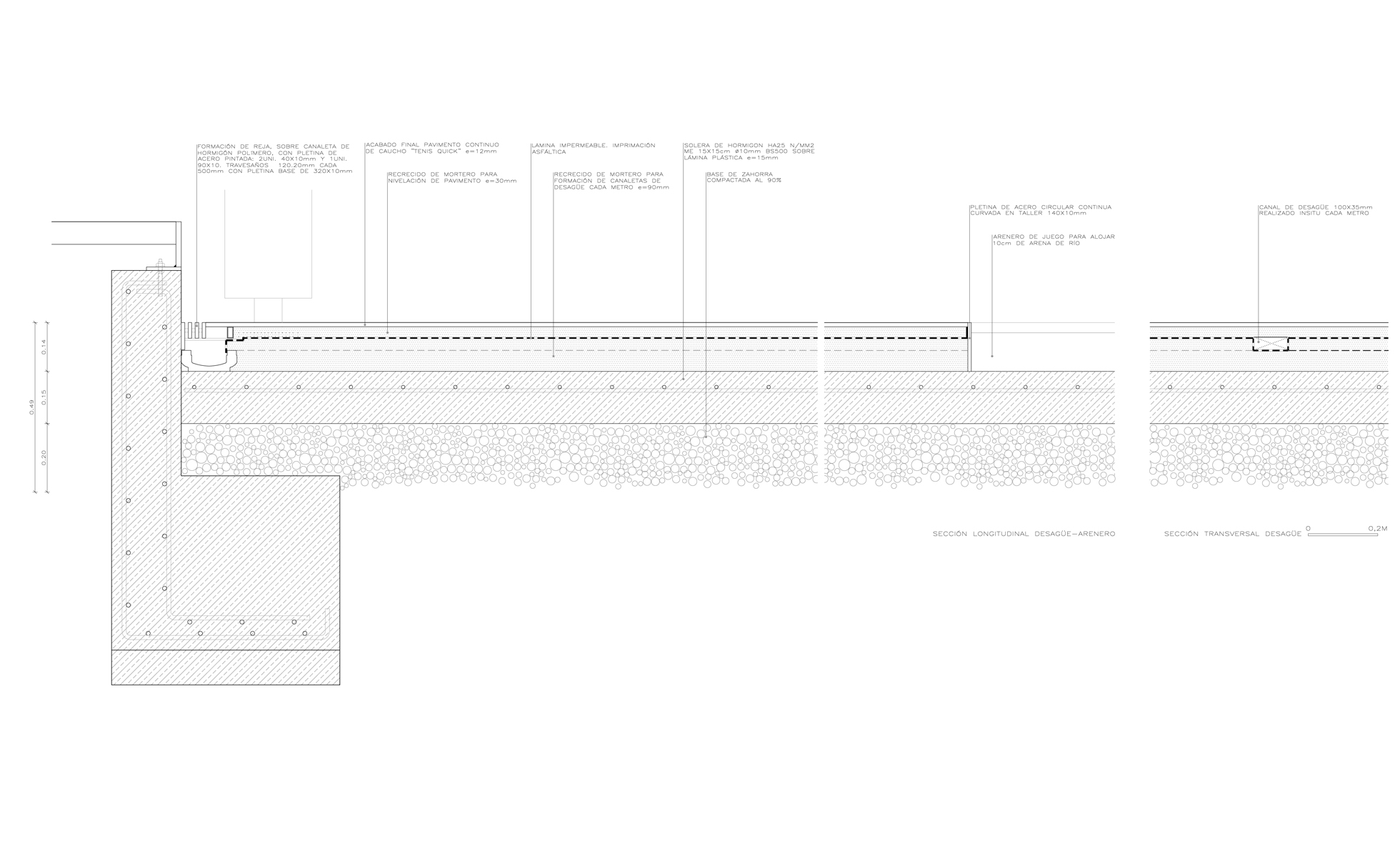 Paviment continu de cautxú