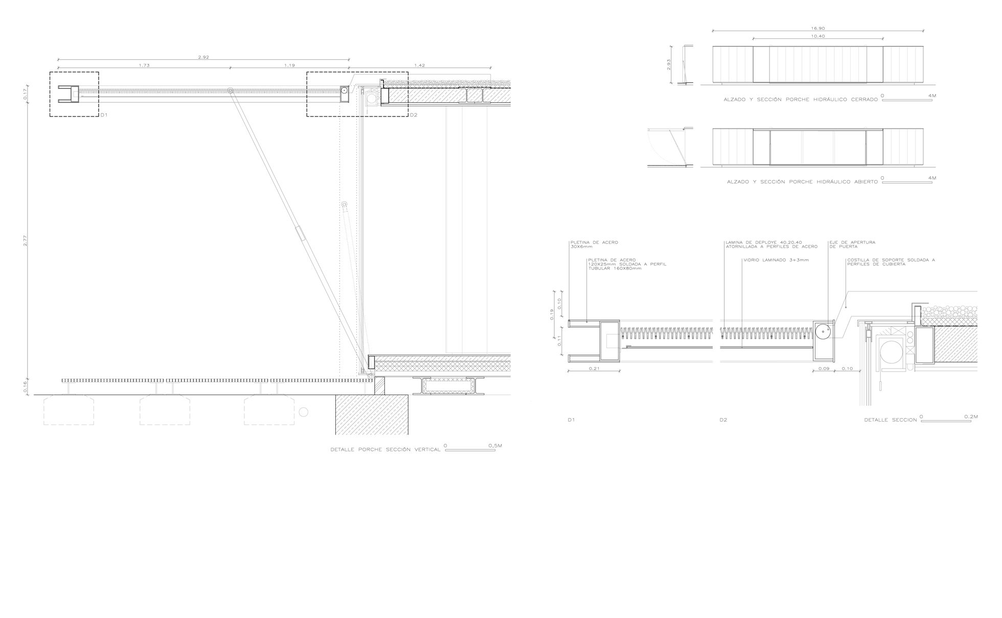 Porxo metàl·lic hidràulic