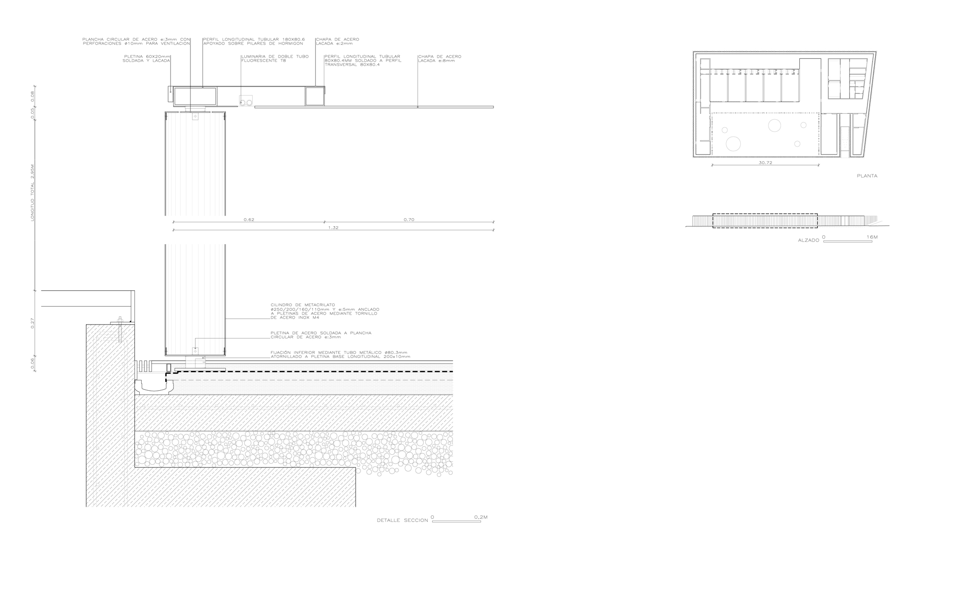 Tanca de tubs de metacrilat