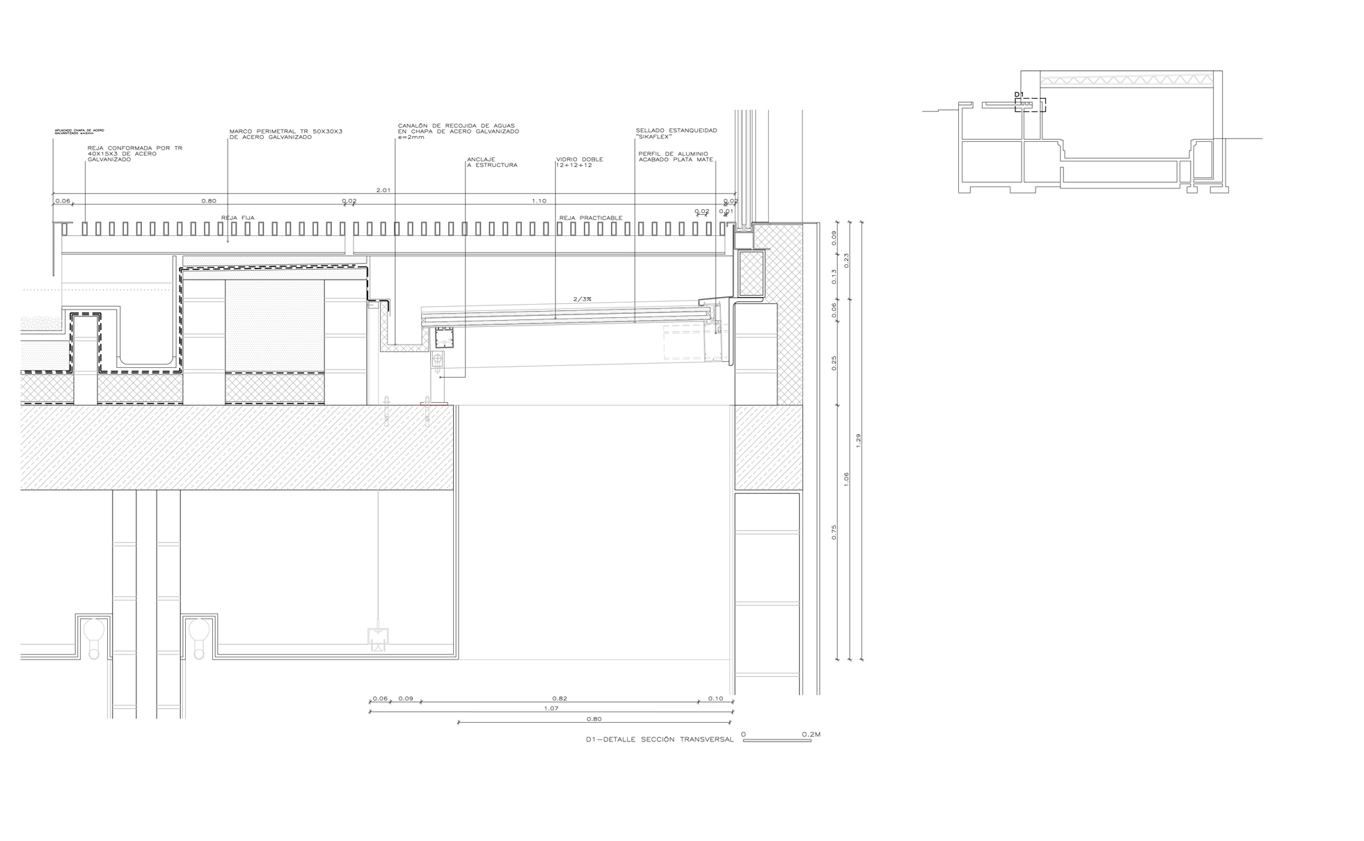 Lluernari amb reixa practicable