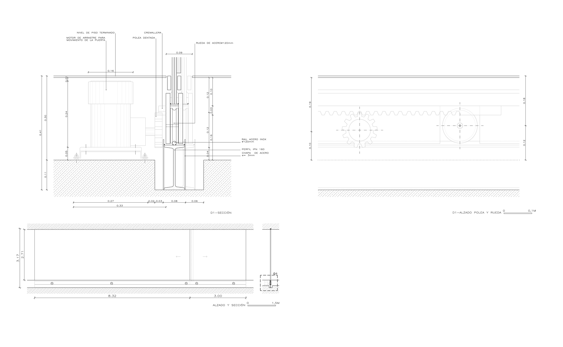 Motor per a porta corredissa de vidre