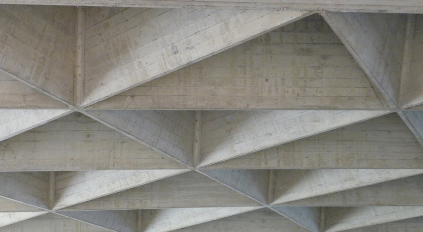 Detall sostre de formigó