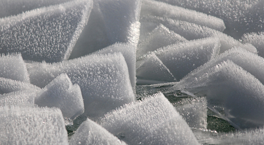 Ice on river