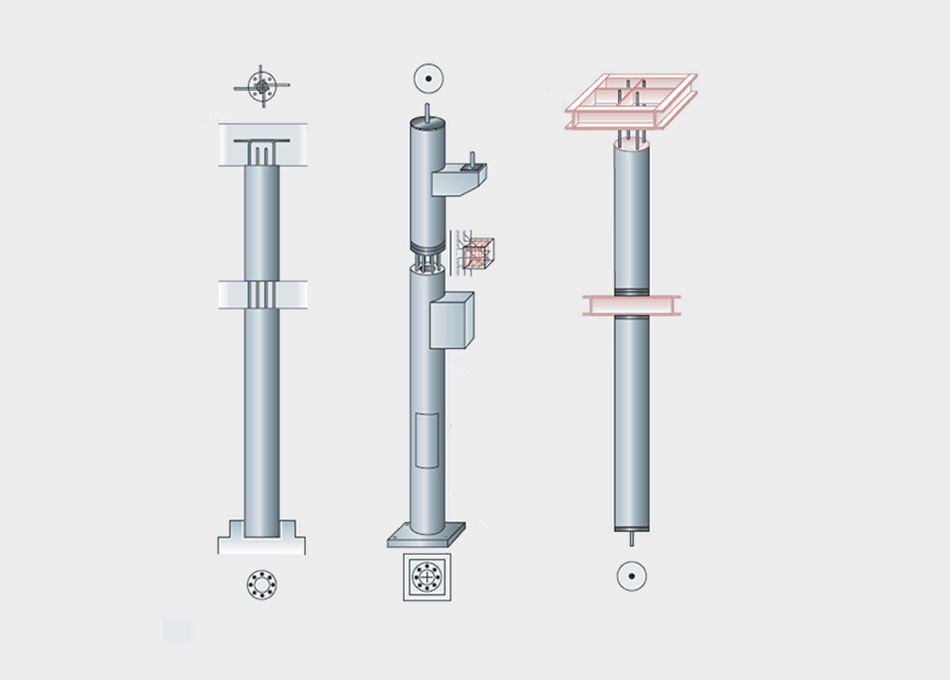 Pilar prefabricat de formigó centrifugat